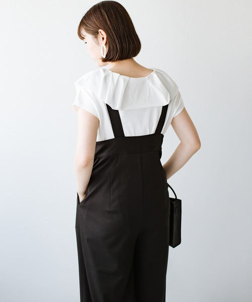 haco!(ハコ)の「楽したいけどちゃんとしたい!Tシャツにもニットにも似合うからずっと使えて嬉しい大人のサロペットパンツ(サロペット/オーバーオール・レディース・ブラック/カーキ・SMALL/MEDIUM/LARGE/X-LARGE)」の19枚目の写真