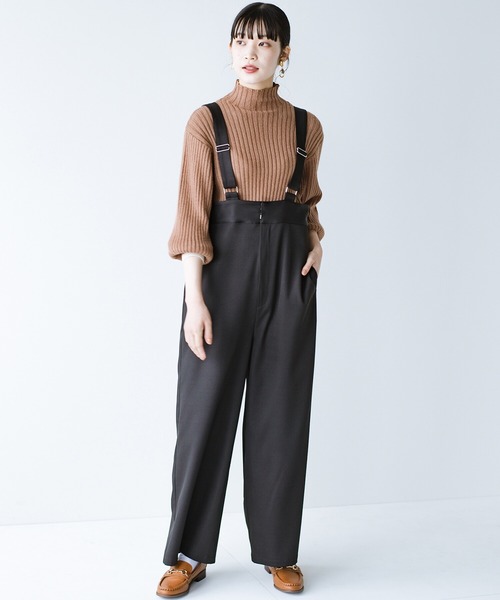 haco!(ハコ)の「楽したいけどちゃんとしたい!Tシャツにもニットにも似合うからずっと使えて嬉しい大人のサロペットパンツ(サロペット/オーバーオール・レディース・ブラック/カーキ・SMALL/MEDIUM/LARGE/X-LARGE)」の15枚目の写真