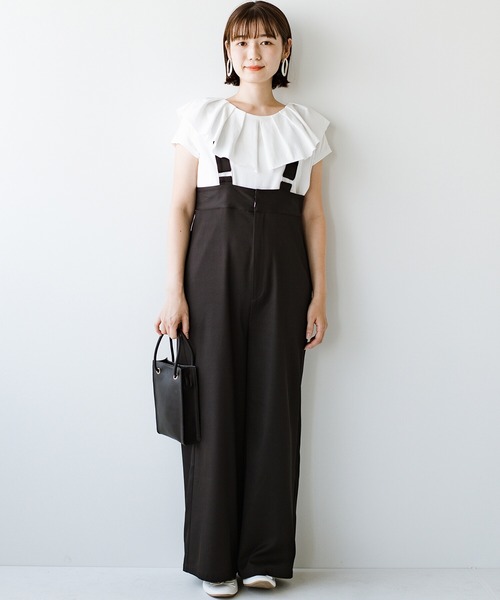 haco!(ハコ)の「楽したいけどちゃんとしたい!Tシャツにもニットにも似合うからずっと使えて嬉しい大人のサロペットパンツ(サロペット/オーバーオール・レディース・ブラック/カーキ・SMALL/MEDIUM/LARGE/X-LARGE)」の16枚目の写真