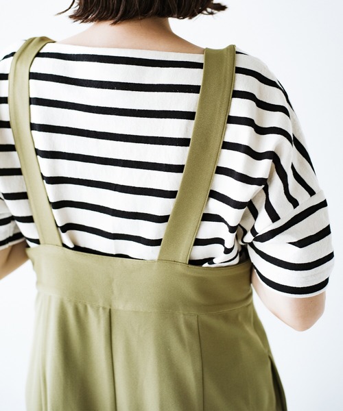 haco!(ハコ)の「楽したいけどちゃんとしたい!Tシャツにもニットにも似合うからずっと使えて嬉しい大人のサロペットパンツ(サロペット/オーバーオール・レディース・ブラック/カーキ・SMALL/MEDIUM/LARGE/X-LARGE)」の8枚目の写真