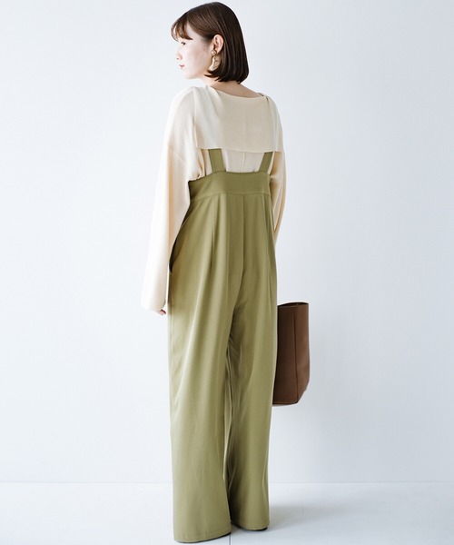 haco!(ハコ)の「楽したいけどちゃんとしたい!Tシャツにもニットにも似合うからずっと使えて嬉しい大人のサロペットパンツ(サロペット/オーバーオール・レディース・ブラック/カーキ・SMALL/MEDIUM/LARGE/X-LARGE)」の18枚目の写真