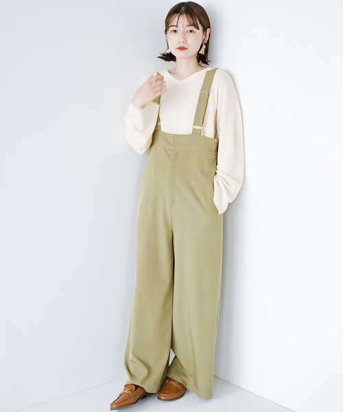 haco!(ハコ)の「楽したいけどちゃんとしたい!Tシャツにもニットにも似合うからずっと使えて嬉しい大人のサロペットパンツ(サロペット/オーバーオール・レディース・ブラック/カーキ・SMALL/MEDIUM/LARGE/X-LARGE)」の20枚目の写真