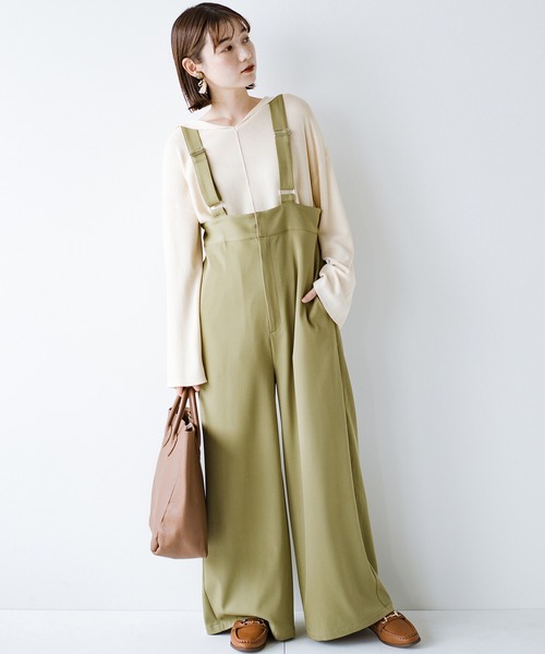 haco!(ハコ)の「楽したいけどちゃんとしたい!Tシャツにもニットにも似合うからずっと使えて嬉しい大人のサロペットパンツ(サロペット/オーバーオール・レディース・ブラック/カーキ・SMALL/MEDIUM/LARGE/X-LARGE)」の12枚目の写真