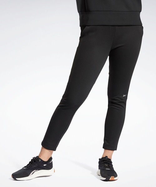 Reebok(リーボック)の「DMX トレーニング ニットパンツ / DMX Training Knit Pants(スウェットパンツ・レディース・ブラック/ヘザーグレー・SMALL/XX-LARGE/MEDIUM/LARGE/X-LARGE)」の2枚目の写真