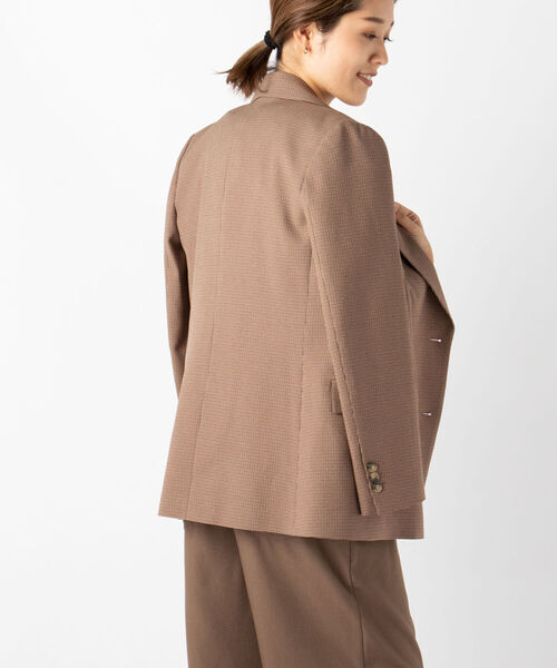 NOLLEY’S（ノーリーズ）の「ウール合繊チェックダブルジャケット（テーラードジャケット・レディース・ブラウン系その他/ベージュ系その他3・38/36）」の8枚目の写真