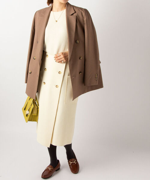 NOLLEY’S（ノーリーズ）の「ウール合繊チェックダブルジャケット（テーラードジャケット・レディース・ブラウン系その他/ベージュ系その他3・38/36）」の13枚目の写真