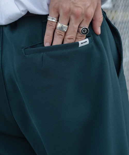 Perushu（ペルーシュ）の「センタープレスワイドスラックスパンツ（スラックス・メンズ・ブラック/グリーン/パープル・SMALL/MEDIUM/LARGE）」の19枚目の写真