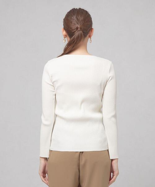 closet story（クローゼットストーリー）の「＜closet story（クローゼットストーリー）＞カットリブ クルーネック ロングスリーブ カットソー（Tシャツ/カットソー・レディース・ライトブルー/ライム/ホワイト・FREE）」の6枚目の写真