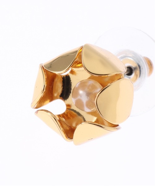 Charles Chaton（シャルルシャトン）の「LELE SADOUGHI BUTTERCUP STUD pierce（ピアス（両耳用）・レディース・ホワイト/ゴールド・FREE）」の10枚目の写真