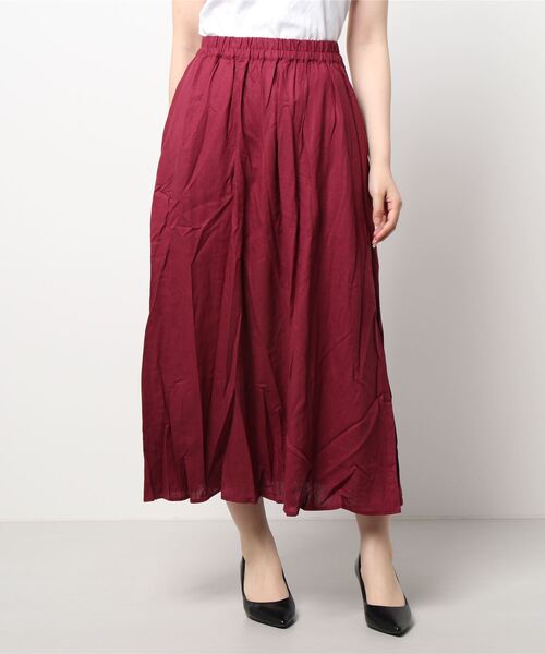 Lugnoncure（ルノンキュール）の「ギャザースカート（スカート・レディース・ネイビー/レッド/カーキ・ﾌﾘ-）」の6枚目の写真