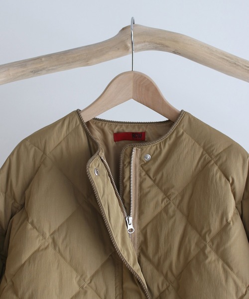 CANAL JEAN（キャナルジーン）の「RED CHOP WORKS(レッドチョップワークス) キルティングダウンコート（その他アウター・レディース・ベージュ/ライトベージュ/ブラック・38）」の10枚目の写真