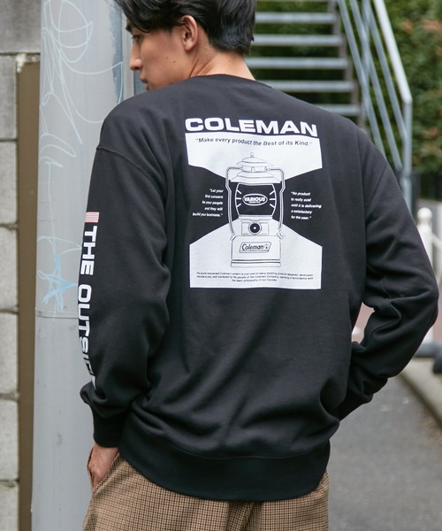 COLEMAN(コールマン)の「【Coleman×CIAOPANIC】"BACK LANTERN"アートプリント裏毛クルーネックスウェット(スウェット・メンズ・ホワイト/ブラック・MEDIUM/LARGE)」の2枚目の写真