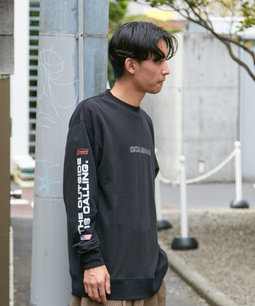 COLEMAN(コールマン)の「【Coleman×CIAOPANIC】"BACK LANTERN"アートプリント裏毛クルーネックスウェット(スウェット・メンズ・ホワイト/ブラック・MEDIUM/LARGE)」の3枚目の写真