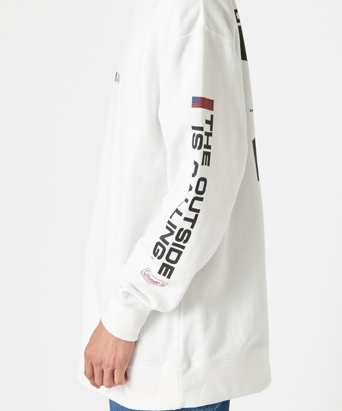 COLEMAN(コールマン)の「【Coleman×CIAOPANIC】"BACK LANTERN"アートプリント裏毛クルーネックスウェット(スウェット・メンズ・ホワイト/ブラック・MEDIUM/LARGE)」の10枚目の写真