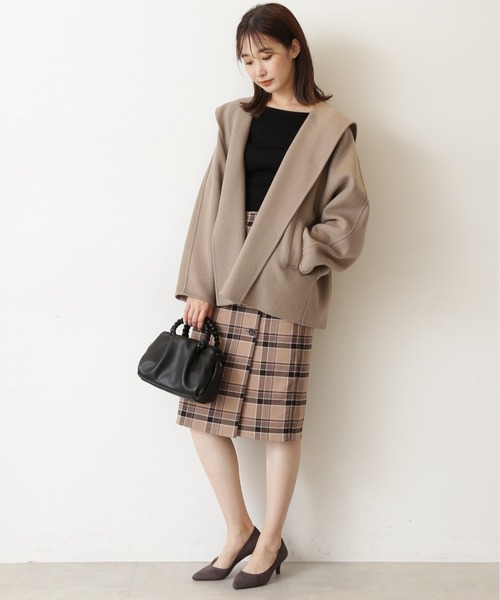 NATURAL BEAUTY BASIC(ナチュラルビューティーベーシック)の「リバーコート/0171252985(その他アウター・レディース・オフホワイト/ベージュ/ネイビー・SMALL/MEDIUM)」の21枚目の写真