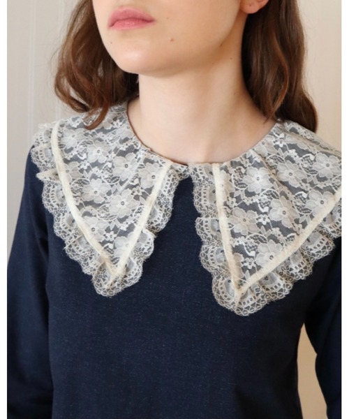 epine（エピヌ）の「lace collar denim onepiece（ワンピース）」 - WEAR