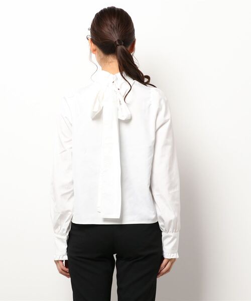ANDGEEBEE(アンジービー)の「リボンブラウス(シャツ/ブラウス・レディース・ホワイト/ブラック・MEDIUM)」の7枚目の写真