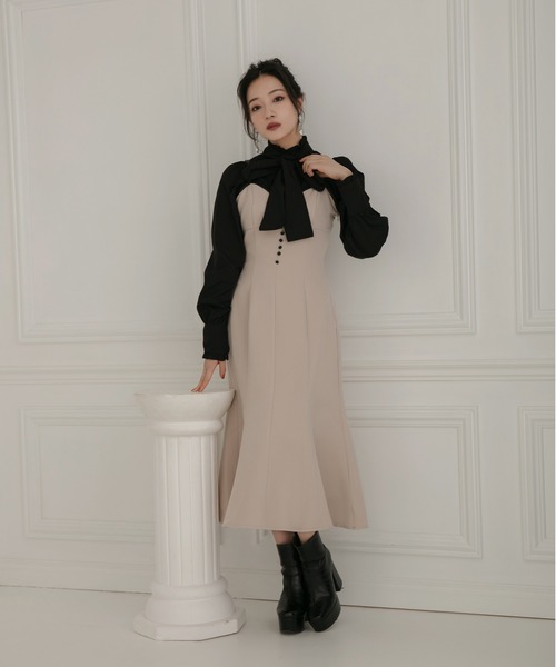 ANDGEEBEE(アンジービー)の「リボンブラウス(シャツ/ブラウス・レディース・ホワイト/ブラック・MEDIUM)」の13枚目の写真