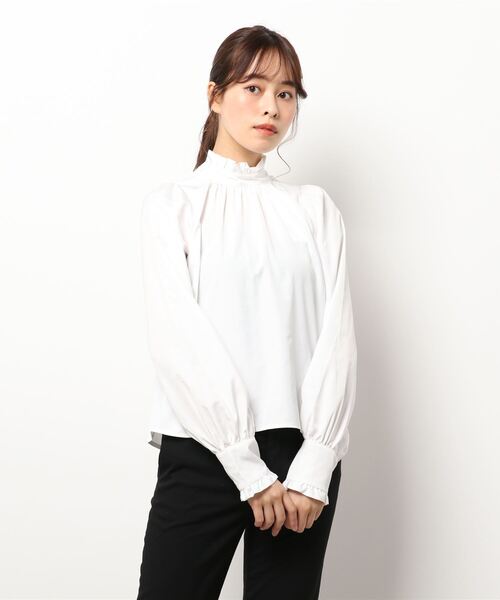 ANDGEEBEE(アンジービー)の「リボンブラウス(シャツ/ブラウス・レディース・ホワイト/ブラック・MEDIUM)」の10枚目の写真