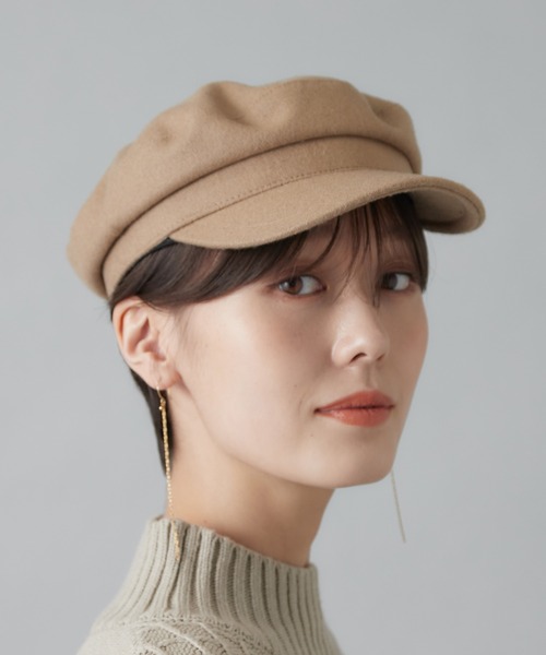 un dix cors(アンディコール)の「簡単お洒落に演出してくれる ウールキャスケット(キャスケット・レディース・ブラック/ベージュ・FREE)」の18枚目の写真