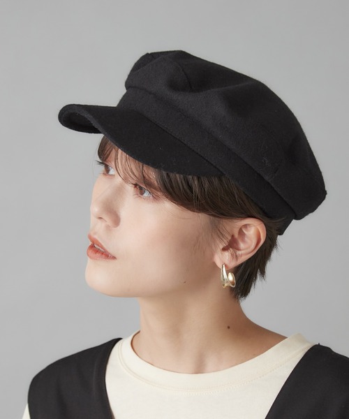 un dix cors(アンディコール)の「簡単お洒落に演出してくれる ウールキャスケット(キャスケット・レディース・ブラック/ベージュ・FREE)」の20枚目の写真