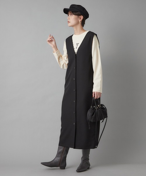 un dix cors(アンディコール)の「簡単お洒落に演出してくれる ウールキャスケット(キャスケット・レディース・ブラック/ベージュ・FREE)」の10枚目の写真