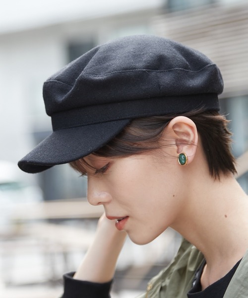 un dix cors(アンディコール)の「簡単お洒落に演出してくれる ウールキャスケット(キャスケット・レディース・ブラック/ベージュ・FREE)」の17枚目の写真