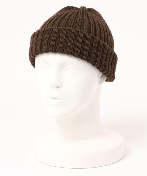 HIGHLAND 2000（ハイランドトゥーサウザンド）の「BW 2x1 Bobbycap(Double Turn Up)（ニットキャップ/ビーニー・レディース・オリーブ/ダークブラウン/グレー/ブラック/オレンジ系その他/ブルー系その他/ピンク系その他・FREE）」の4枚目の写真