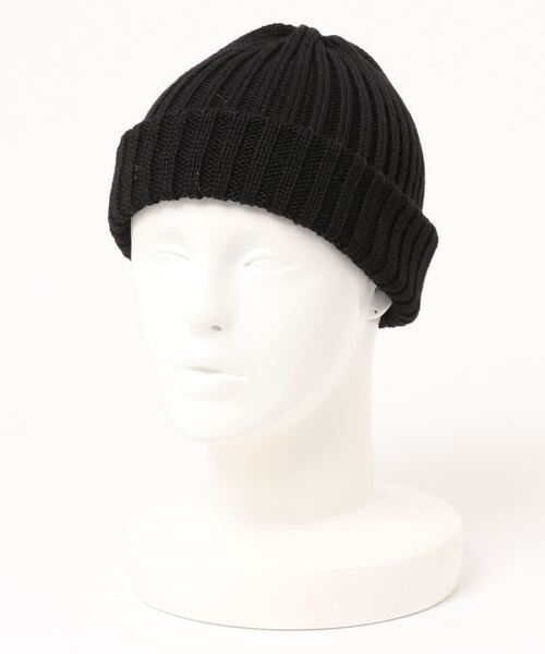 HIGHLAND 2000（ハイランドトゥーサウザンド）の「BW 2x1 Bobbycap(Double Turn Up)（ニットキャップ/ビーニー・レディース・オリーブ/ダークブラウン/グレー/ブラック/オレンジ系その他/ブルー系その他/ピンク系その他・FREE）」の2枚目の写真