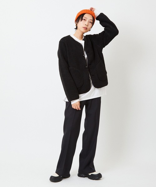 HIGHLAND 2000（ハイランドトゥーサウザンド）の「BW 2x1 Bobbycap(Double Turn Up)（ニットキャップ/ビーニー・レディース・オリーブ/ダークブラウン/グレー/ブラック/オレンジ系その他/ブルー系その他/ピンク系その他・FREE）」の9枚目の写真