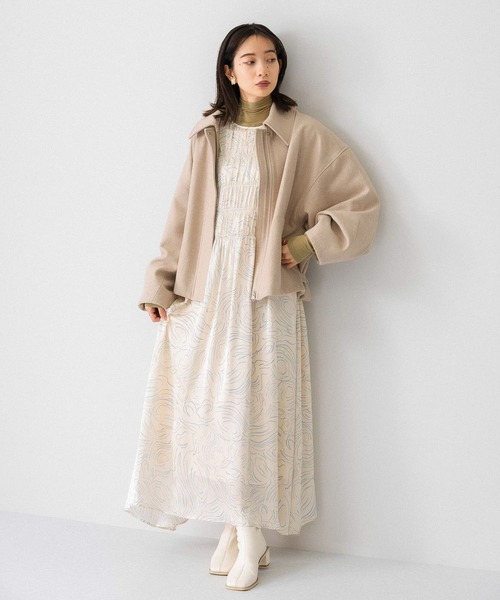 KBF（ケイビーエフ）の「シャーリングギャザーワンピース（ワンピース・レディース・ホワイト系その他/ブラック系その他/グレー系その他・ONE）」の21枚目の写真