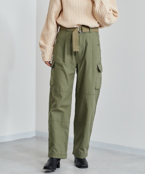 cepo（セポ）の「フレンチカーゴパンツ（その他パンツ・レディース・ベージュ/オリーブ・M/S）」の2枚目の写真
