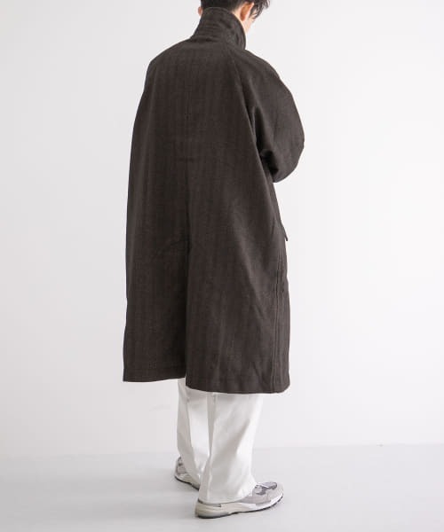 DAIWA PIER39（ダイワピア39）の「DAIWA PIER39　GORETEX TWEED SOUTIENCOLLAR（ステンカラーコート・メンズ・ブラウン/ベージュ・SMALL/MEDIUM/LARGE）」の4枚目の写真