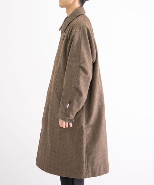 DAIWA PIER39（ダイワピア39）の「DAIWA PIER39　GORETEX TWEED SOUTIENCOLLAR（ステンカラーコート・メンズ・ブラウン/ベージュ・SMALL/MEDIUM/LARGE）」の7枚目の写真