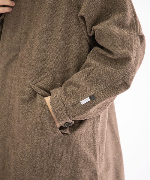 DAIWA PIER39（ダイワピア39）の「DAIWA PIER39　GORETEX TWEED SOUTIENCOLLAR（ステンカラーコート・メンズ・ブラウン/ベージュ・SMALL/MEDIUM/LARGE）」の12枚目の写真