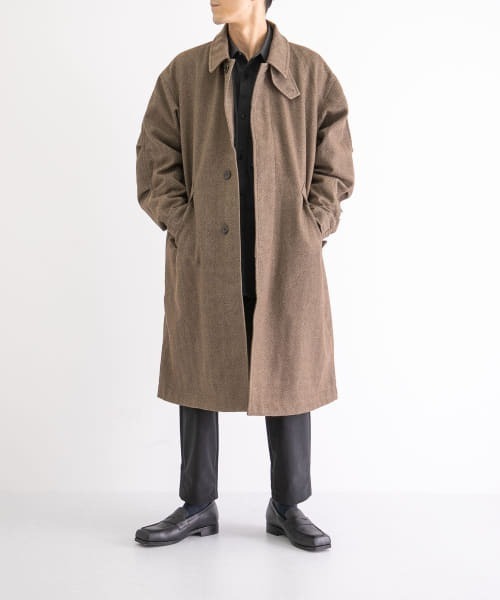 DAIWA PIER39（ダイワピア39）の「DAIWA PIER39　GORETEX TWEED SOUTIENCOLLAR（ステンカラーコート・メンズ・ブラウン/ベージュ・SMALL/MEDIUM/LARGE）」の16枚目の写真