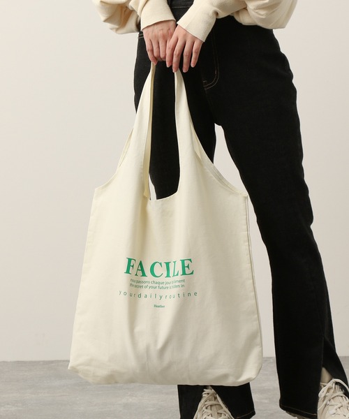 Heather（ヘザー）の「クリテハンドルトート　258188（トートバッグ・レディース・ホワイト×グリーン/ホワイト×ブラック/ブラック×ホワイト・ONE SIZE）」の20枚目の写真