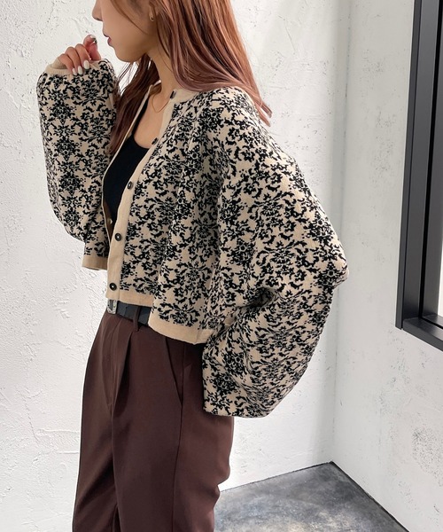 apres jour mignon(アプレジュールミニョン)の「ダマスク柄アンサンブル【ZOZOTOWN限定アイテム】(アンサンブル・レディース・ベージュ/ブラック系その他/グリーン系その他・X-LARGE/フリー)」の18枚目の写真