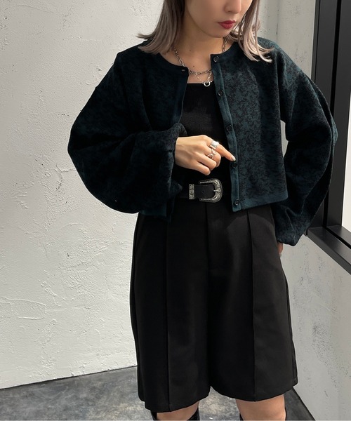 apres jour mignon(アプレジュールミニョン)の「ダマスク柄アンサンブル【ZOZOTOWN限定アイテム】(アンサンブル・レディース・ベージュ/ブラック系その他/グリーン系その他・X-LARGE/フリー)」の8枚目の写真