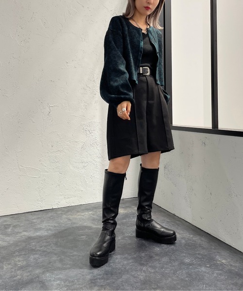 apres jour mignon(アプレジュールミニョン)の「ダマスク柄アンサンブル【ZOZOTOWN限定アイテム】(アンサンブル・レディース・ベージュ/ブラック系その他/グリーン系その他・X-LARGE/フリー)」の4枚目の写真