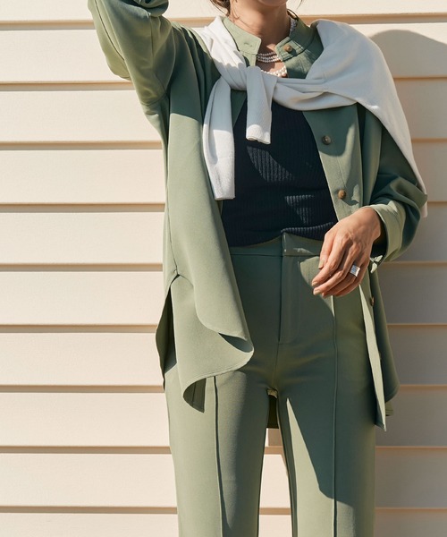 titivate（ティティベイト）の「裾ｽﾘｯﾄﾋﾟﾝﾀｯｸｾﾐﾌﾚｱﾊﾟﾝﾂ（その他パンツ・レディース・ネイビー/イエロー/ライトカーキ/ライトベージュ/ブラック/グレイッシュブルー・S/M/L）」の17枚目の写真