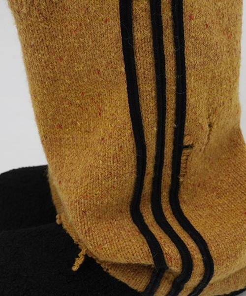 MASONPRINCE】Oversized front logo damage processing knit pullover