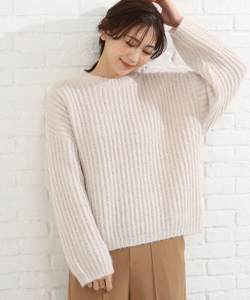 SHOO・LA・RUE（シューラルー）の「◆ふわふわニット（ニット/セーター・レディース・ライトグリーン/ナチュラル/ベビーピンク・00）」の2枚目の写真