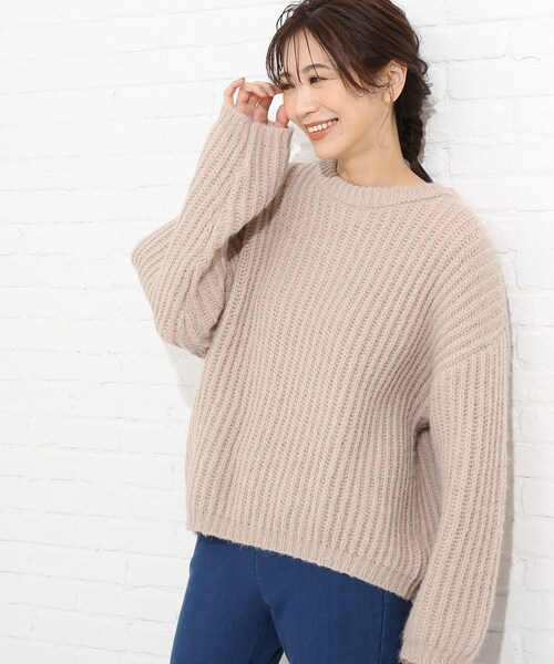 SHOO・LA・RUE（シューラルー）の「◆ふわふわニット（ニット/セーター・レディース・ライトグリーン/ナチュラル/ベビーピンク・00）」の3枚目の写真