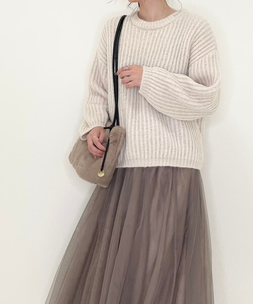 SHOO・LA・RUE（シューラルー）の「◆ふわふわニット（ニット/セーター・レディース・ライトグリーン/ナチュラル/ベビーピンク・00）」の18枚目の写真