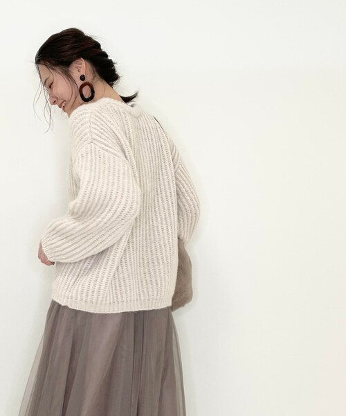 SHOO・LA・RUE（シューラルー）の「◆ふわふわニット（ニット/セーター・レディース・ライトグリーン/ナチュラル/ベビーピンク・00）」の21枚目の写真