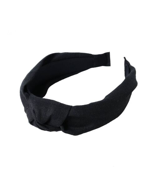 MERCURYDUO(マーキュリーデュオ)の「リネンカチューシャ(カチューシャ・レディース・ブラック/ベージュ・FREE)」の2枚目の写真