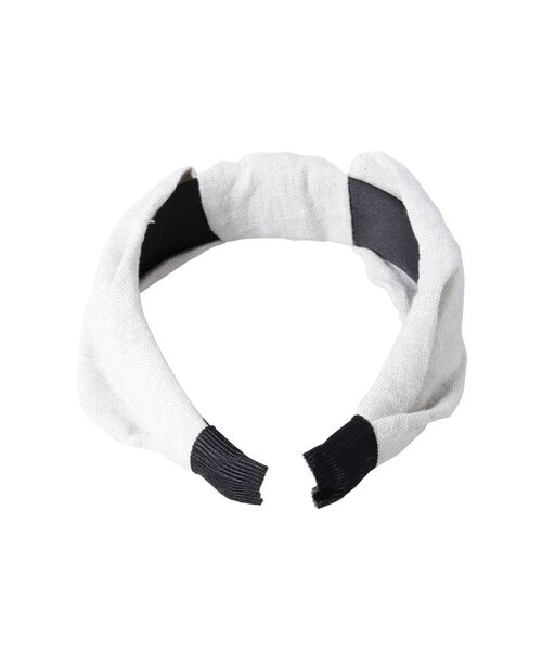 MERCURYDUO(マーキュリーデュオ)の「リネンカチューシャ(カチューシャ・レディース・ブラック/ベージュ・FREE)」の4枚目の写真