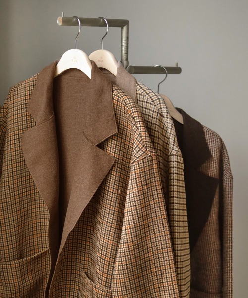 Bab（バブ）の「チェックロングチェスターコート（チェスターコート・レディース・チャコールグレー/ベージュ/ブラウン・M）」の22枚目の写真