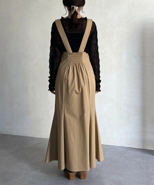 CAPRICIEUX LE'MAGE(カプリシューレマージュ)の「ハイウエストマーメイドジャンスカ(スカート・レディース・ブラック/ベージュ・FREE)」の5枚目の写真